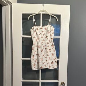 Reformation White Floral Mini Dress